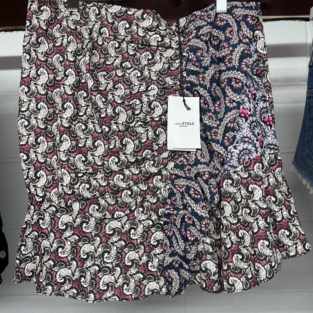 NEW NWT Etoile Ruffled Loz Mini Skirt printed 10 - Picture 9 of 9